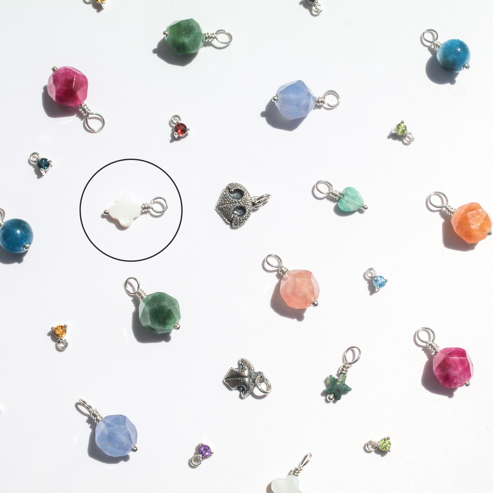 Freshwater Shell Clover Charm