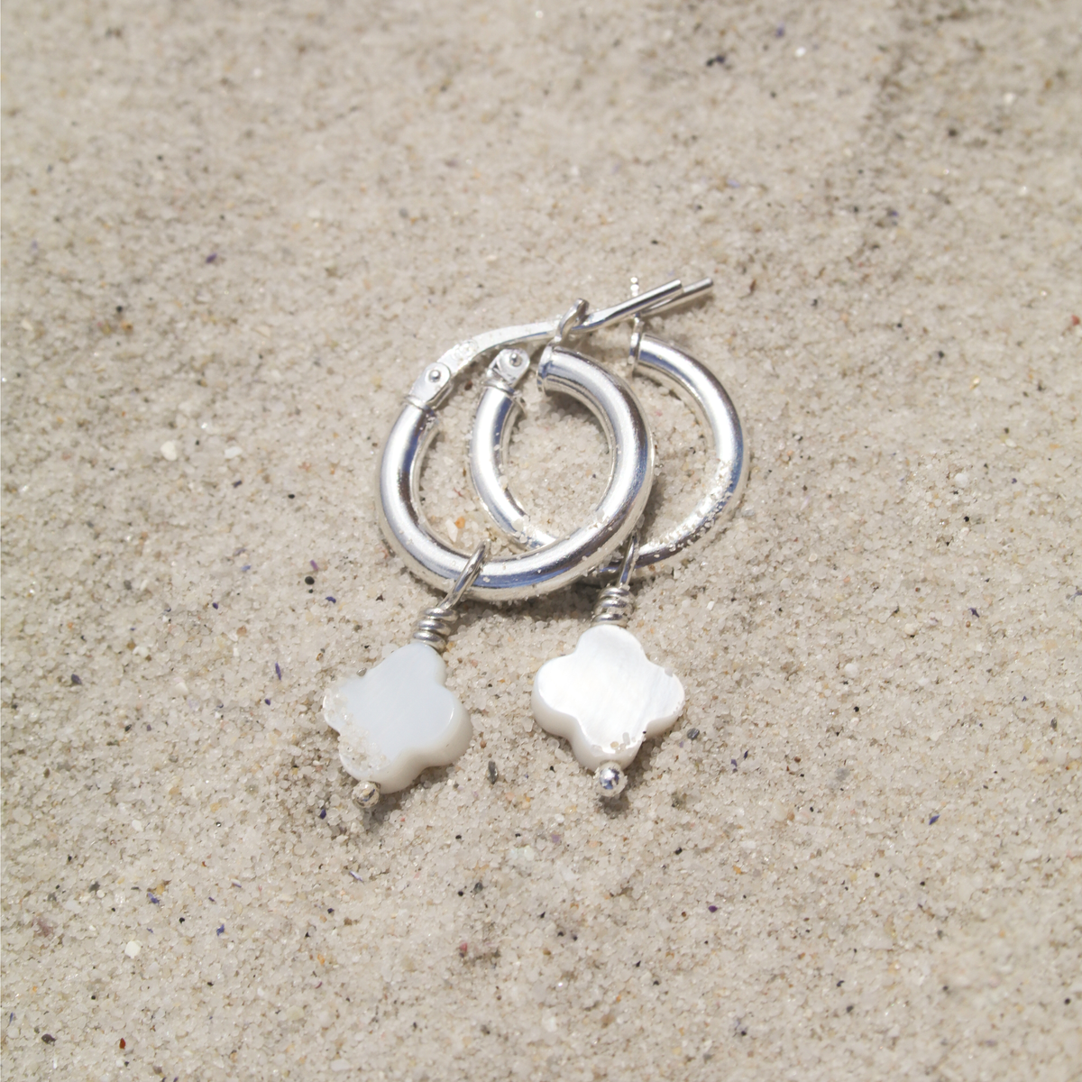 Freshwater Shell Clover Charm