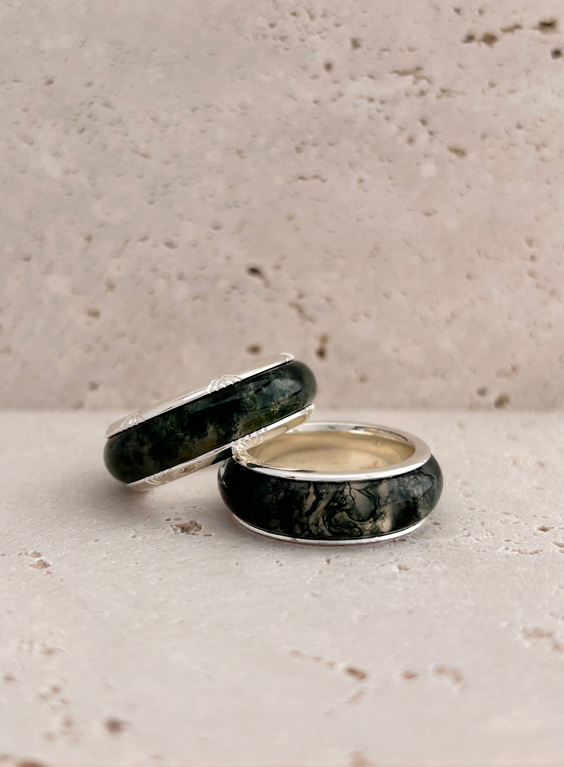 Medium Moss Agate Ring