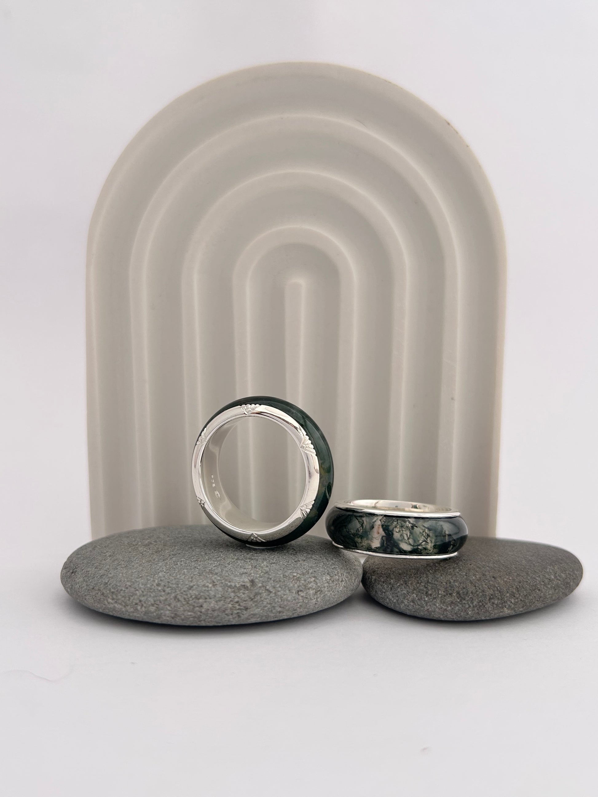 Medium Moss Agate Ring