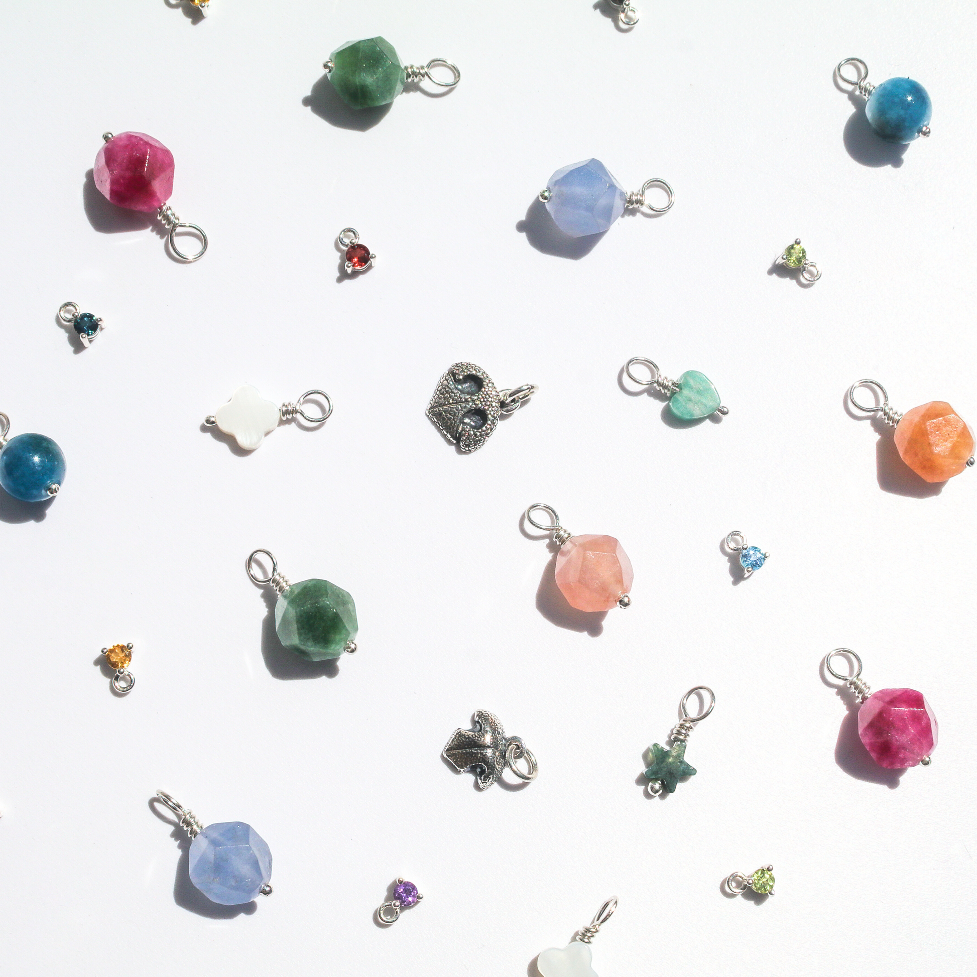 Irregular Cut Colourful Bead Charm